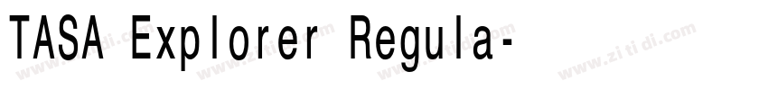 TASA Explorer Regula字体转换